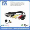 2013 vga cable a svideo + 3RCA convertidor de cable para PC TV